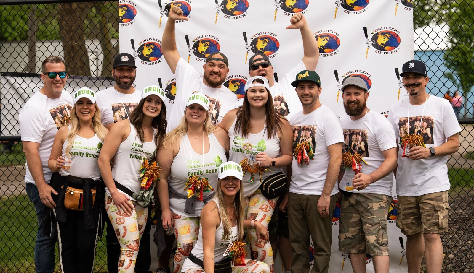 A group of friends celebrating together at World Expo of Beer