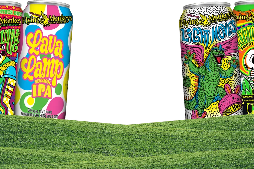 Flying Monkeys craft beer cans